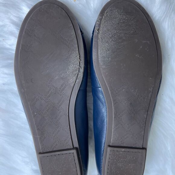 Vionic Minna Navy blue leather and patent round toe slip on flats Size 8 - Picture 9 of 9